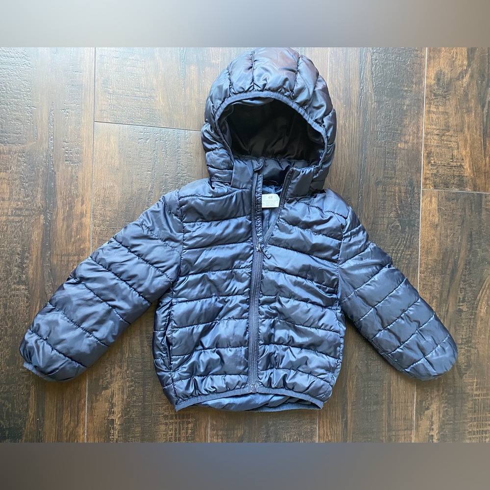 H&M Dark Blue Quilted Jacket 3t
